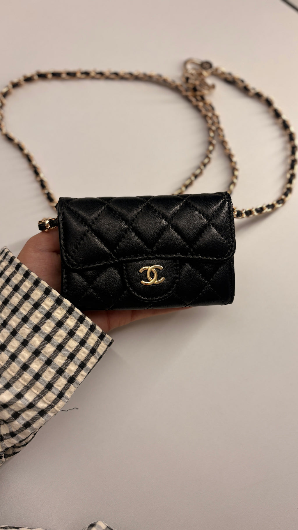 Mini sac noir or