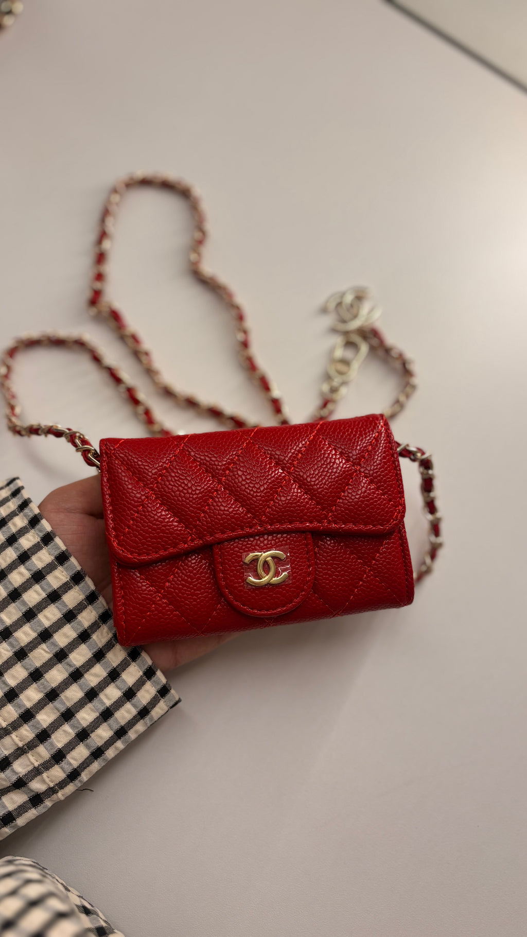 Mini sac noir rouge
