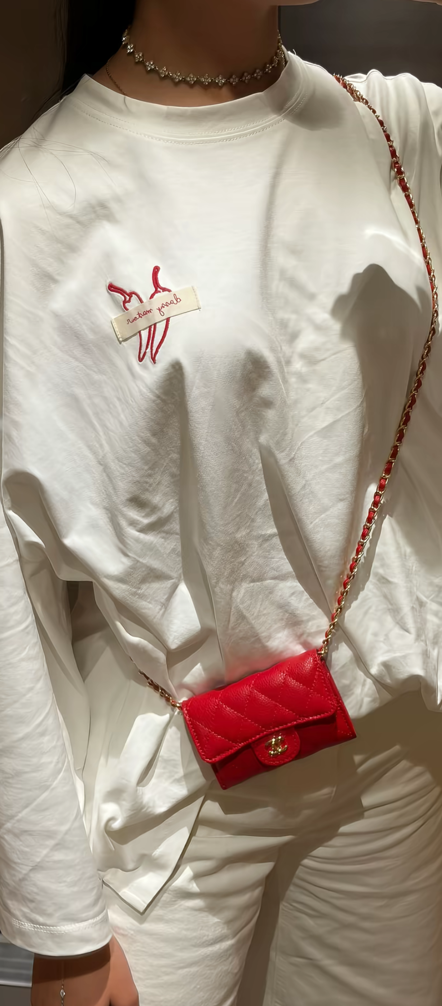 Mini sac noir rouge
