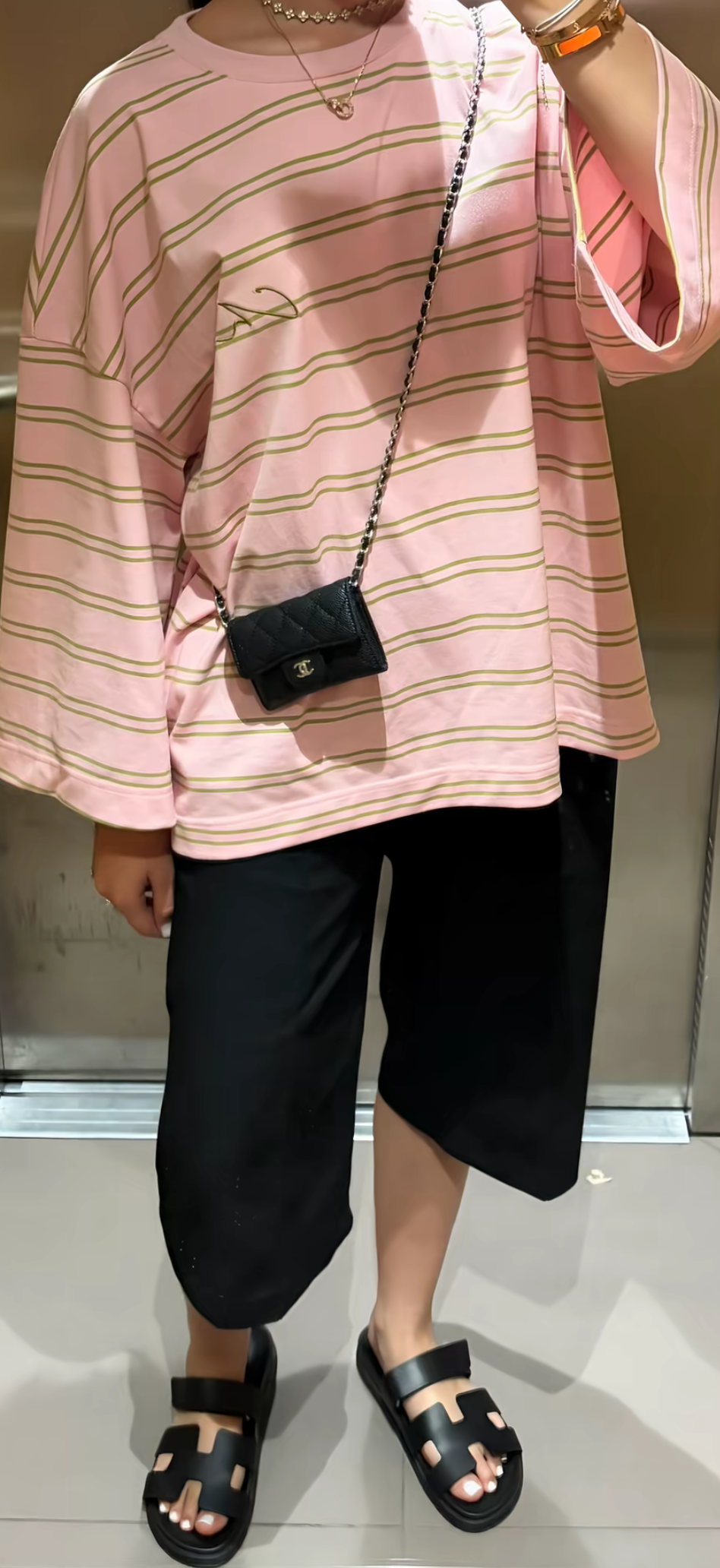 Mini sac noir or