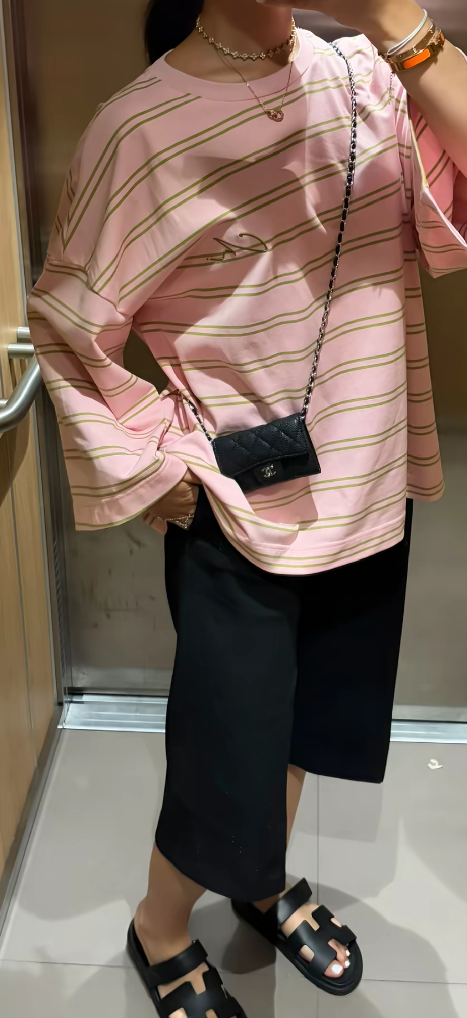 Mini sac noir or