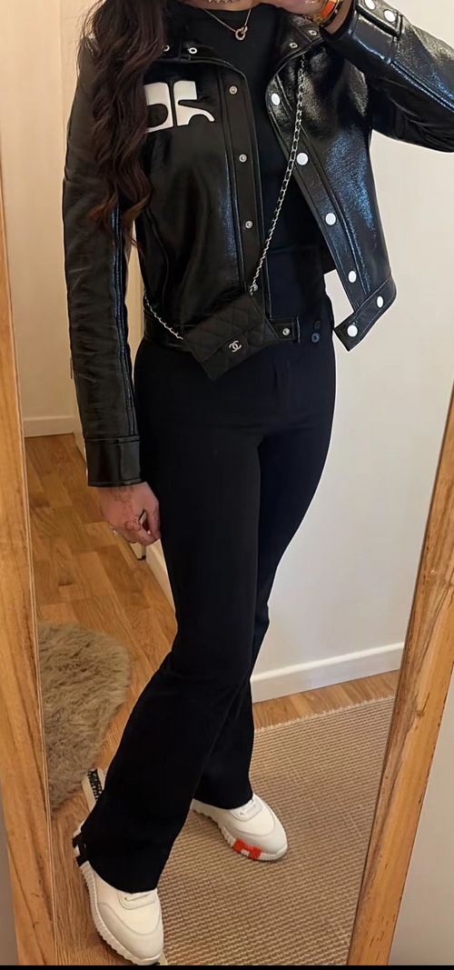 Mini sac noir argenté