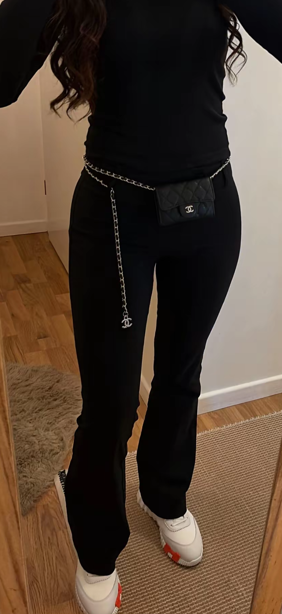 Mini sac noir argenté